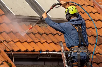 Démoussage et hydrofuge de toiture à Cayrols